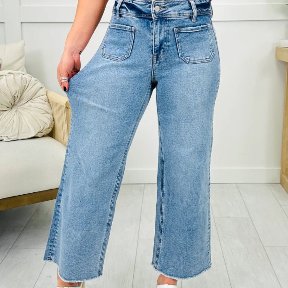 Brand New in Package - Mica Denim Jeans - 14W Wide Leg, Cropped & Stretchy